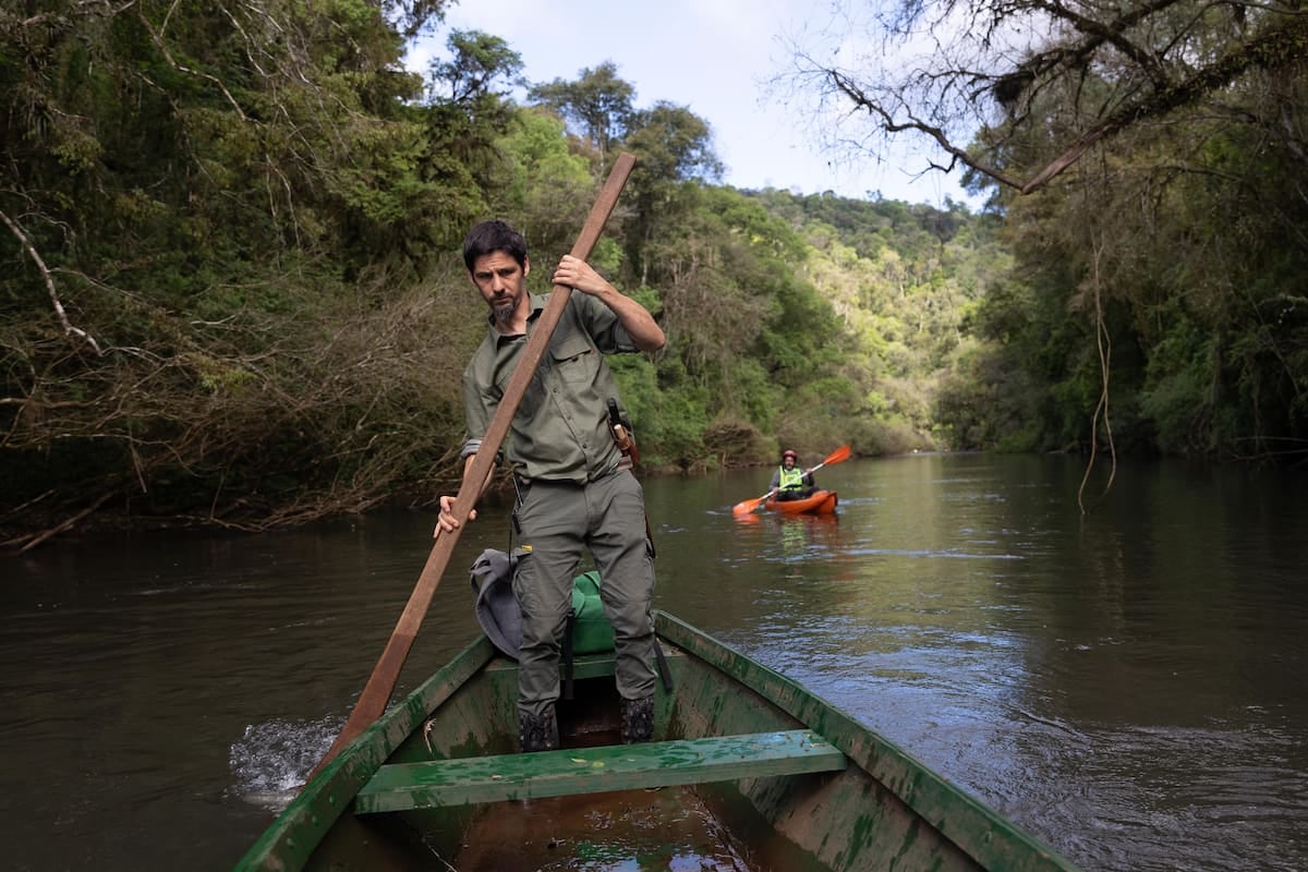 A 40 kilómetros de El Soberbio, una reserva con cabañas sobre el arroyo y un vivero que produce hasta 200.000 plantines al año