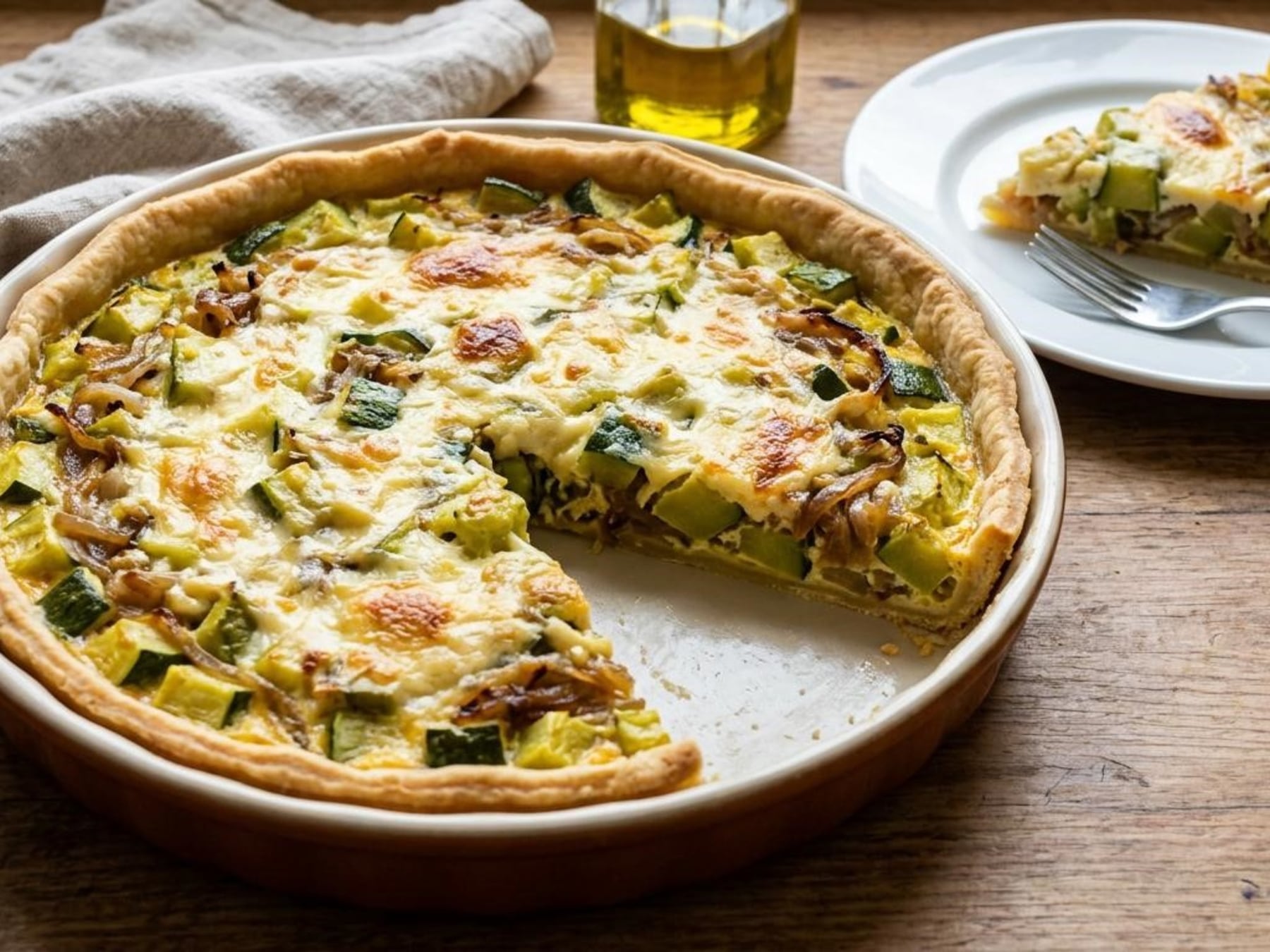 Tarta de zapallitos sin base chorrea: el truco está en escurrir como si te fuera la vida en ello