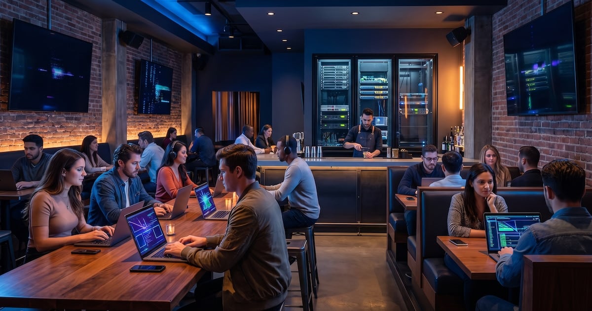 Bares con inteligencia artificial: cuando la siguiente mesa programa al lado de tu café