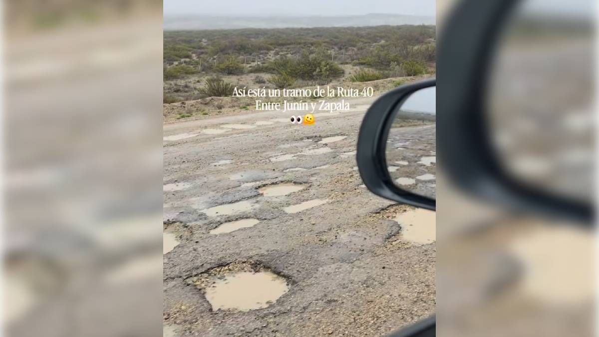 El tramo de la Ruta 40 que une Junín de los Andes con Zapala acumula 30 kilómetros de pozos y obliga a reducir la marcha