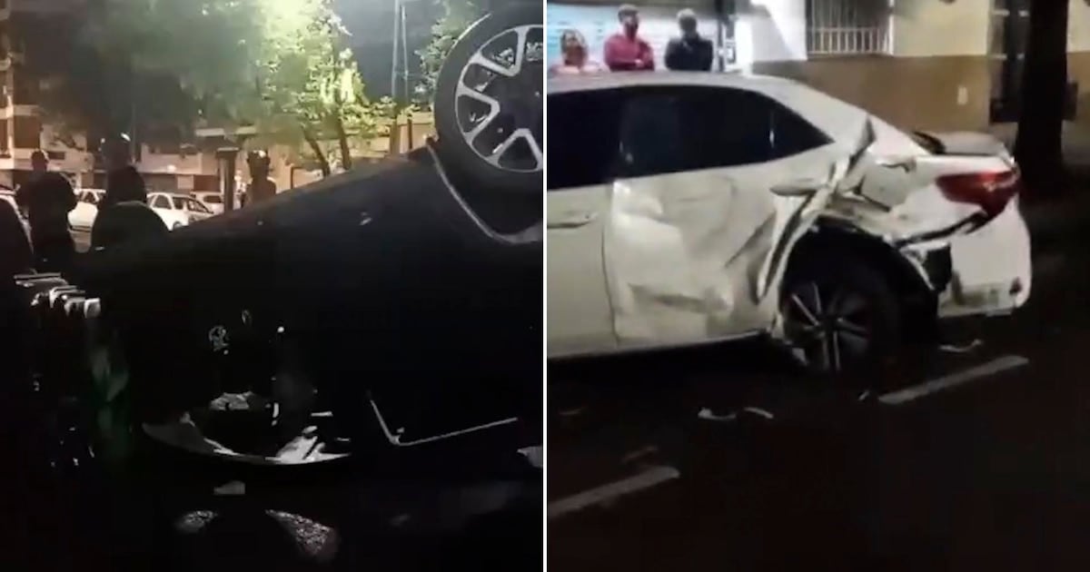 Una conductora con 1,79 gramos de alcohol por litro volcó en Alberdi y dejó cinco heridos en Caballito