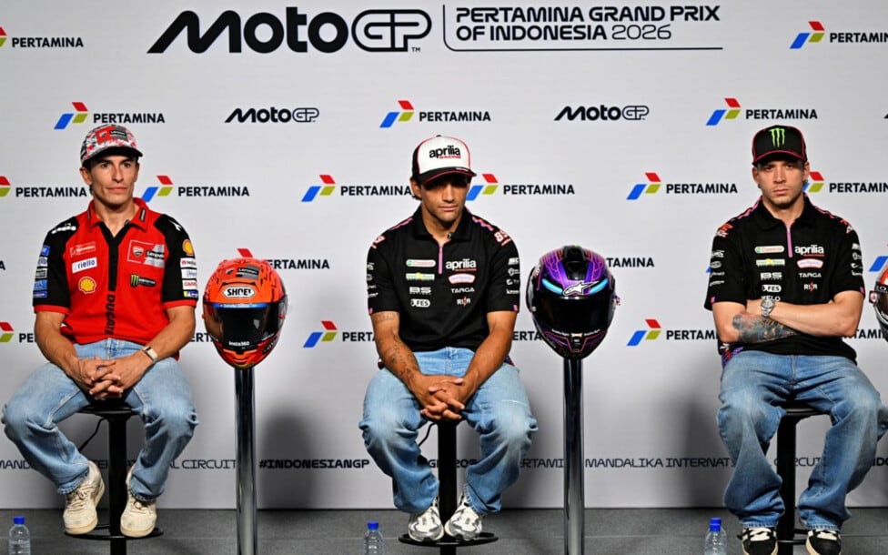 Aprilia, entre la gloria en Indonesia y la tentación de poner cadena a sus pilotos
