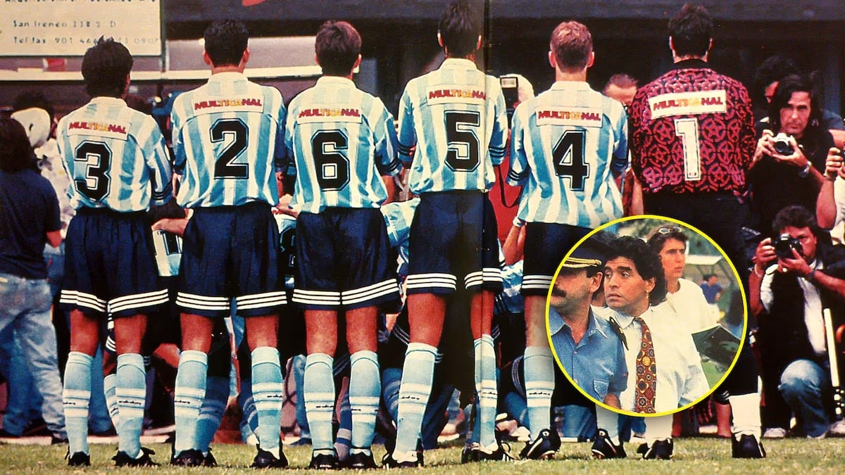 A 30 años del debut de Maradona como DT de Racing: del rapto de furia a un gesto inolvidable