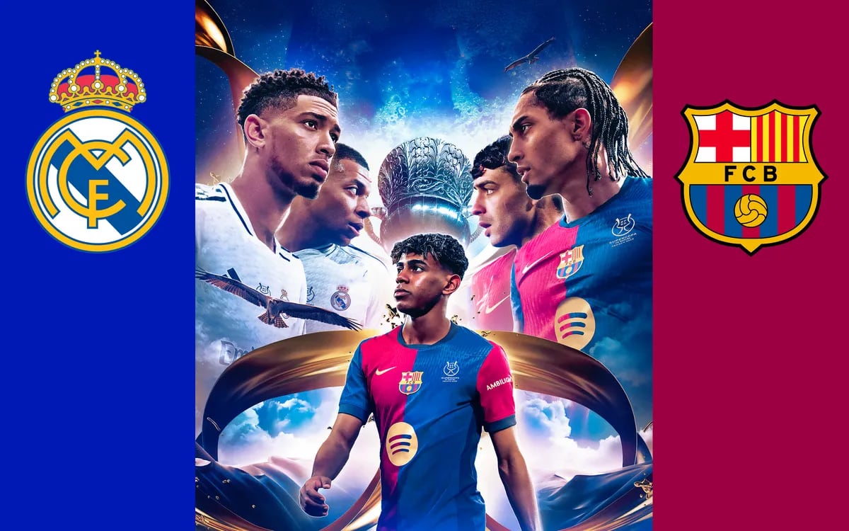 El Barcelona goleó 5-2 al Real Madrid y se quedó con el primer título del año en la Supercopa de España